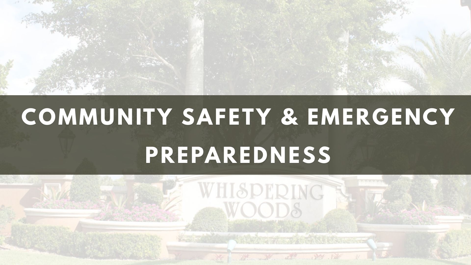 Community Safety & Emergency Preparedness