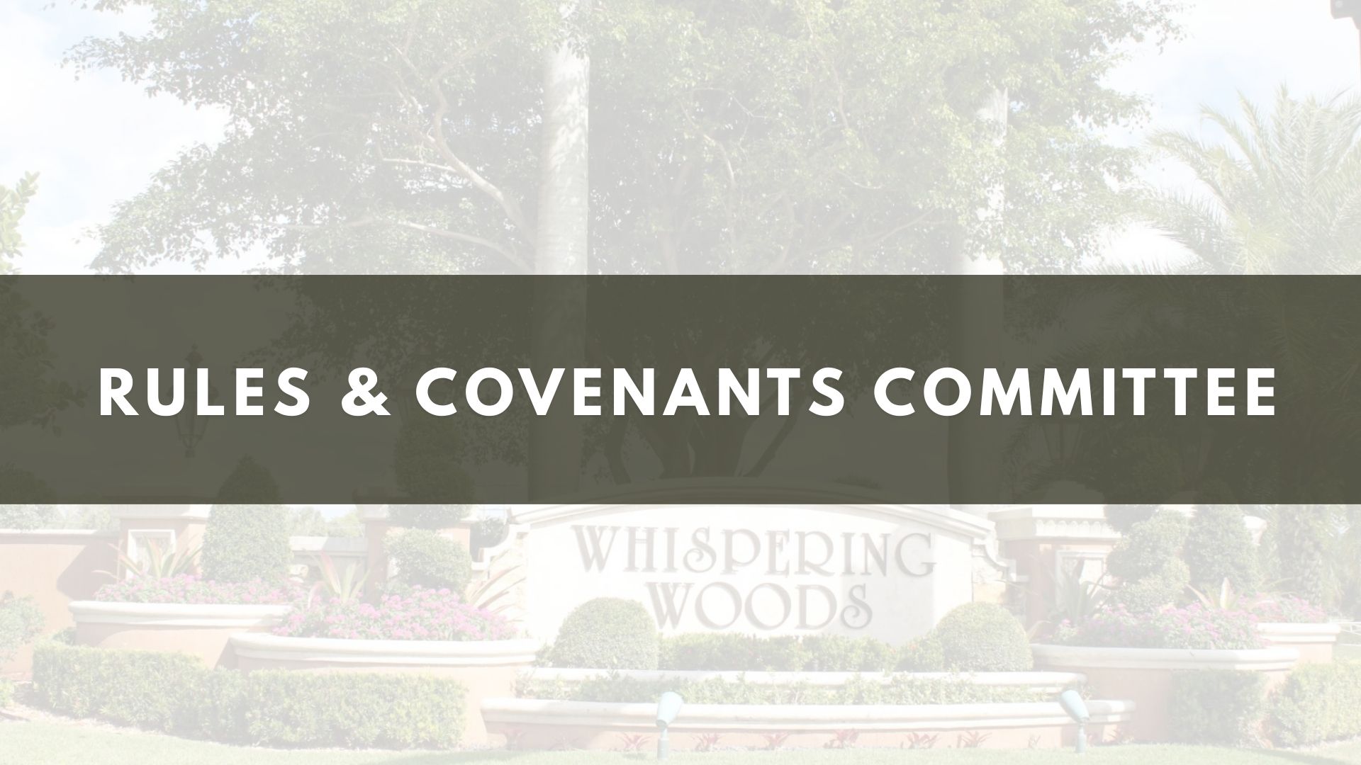 Rules & Covenants Committee